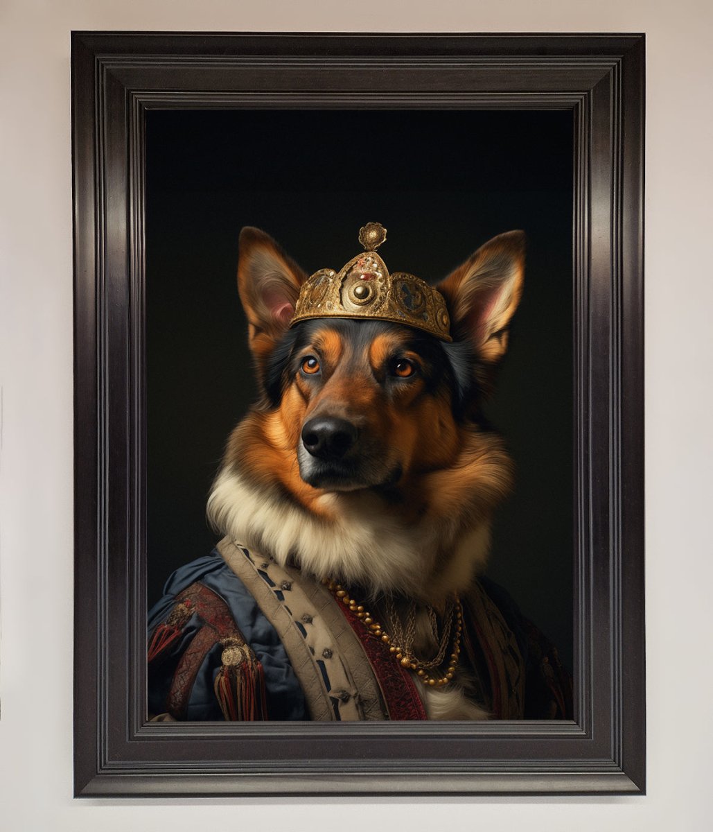 Renaissance German Shepherd Framed Wall Art
