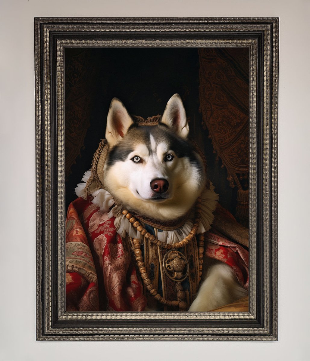 Renaissance Husky Framed Art Print