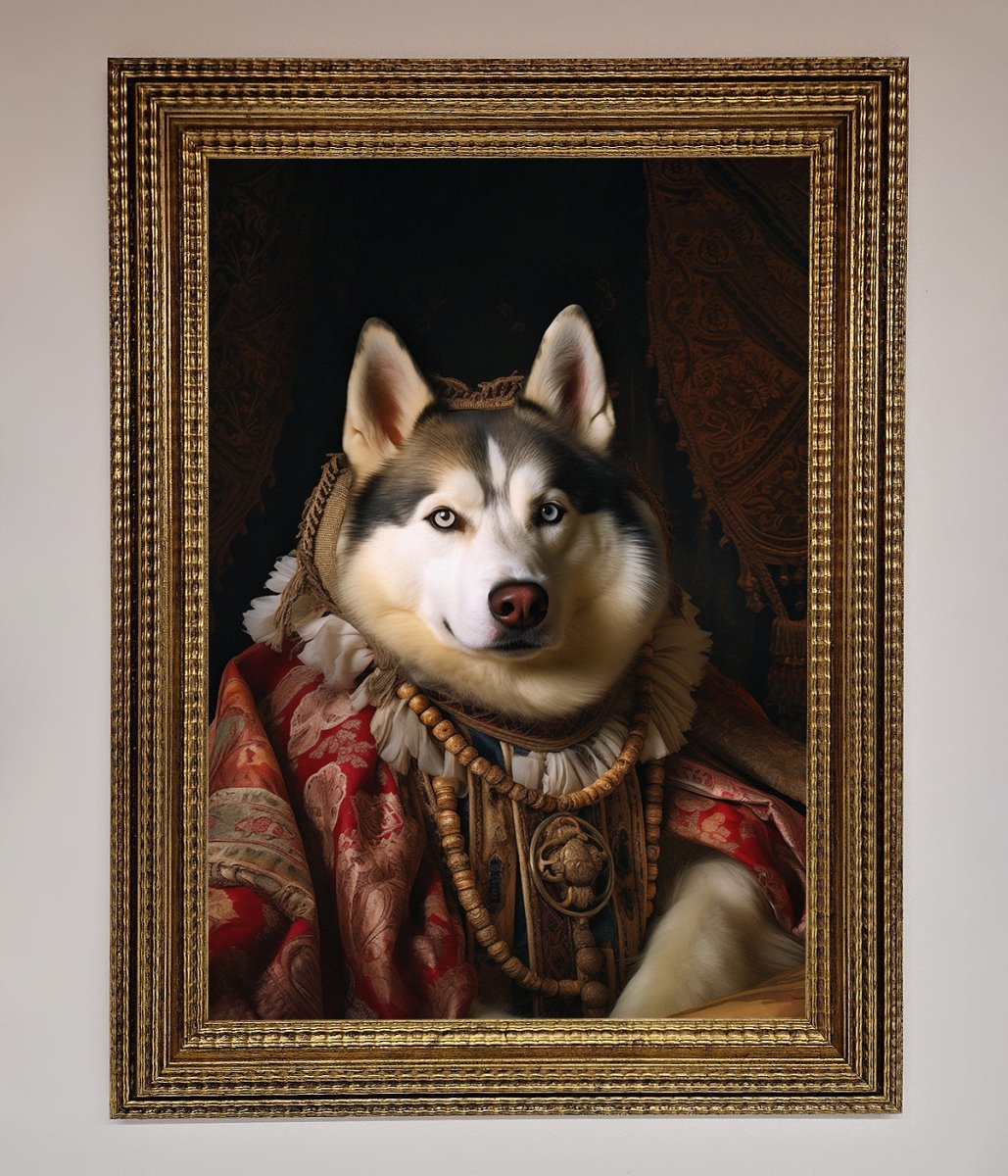 Renaissance Husky Framed Art Print