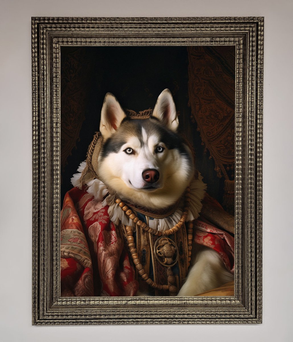 Renaissance Husky Framed Art Print