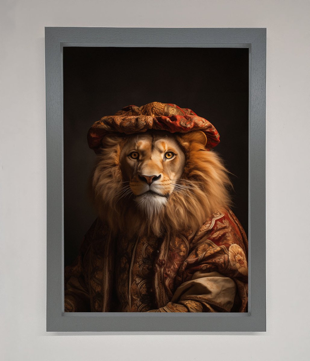 Renaissance Lion Framed Wall Art