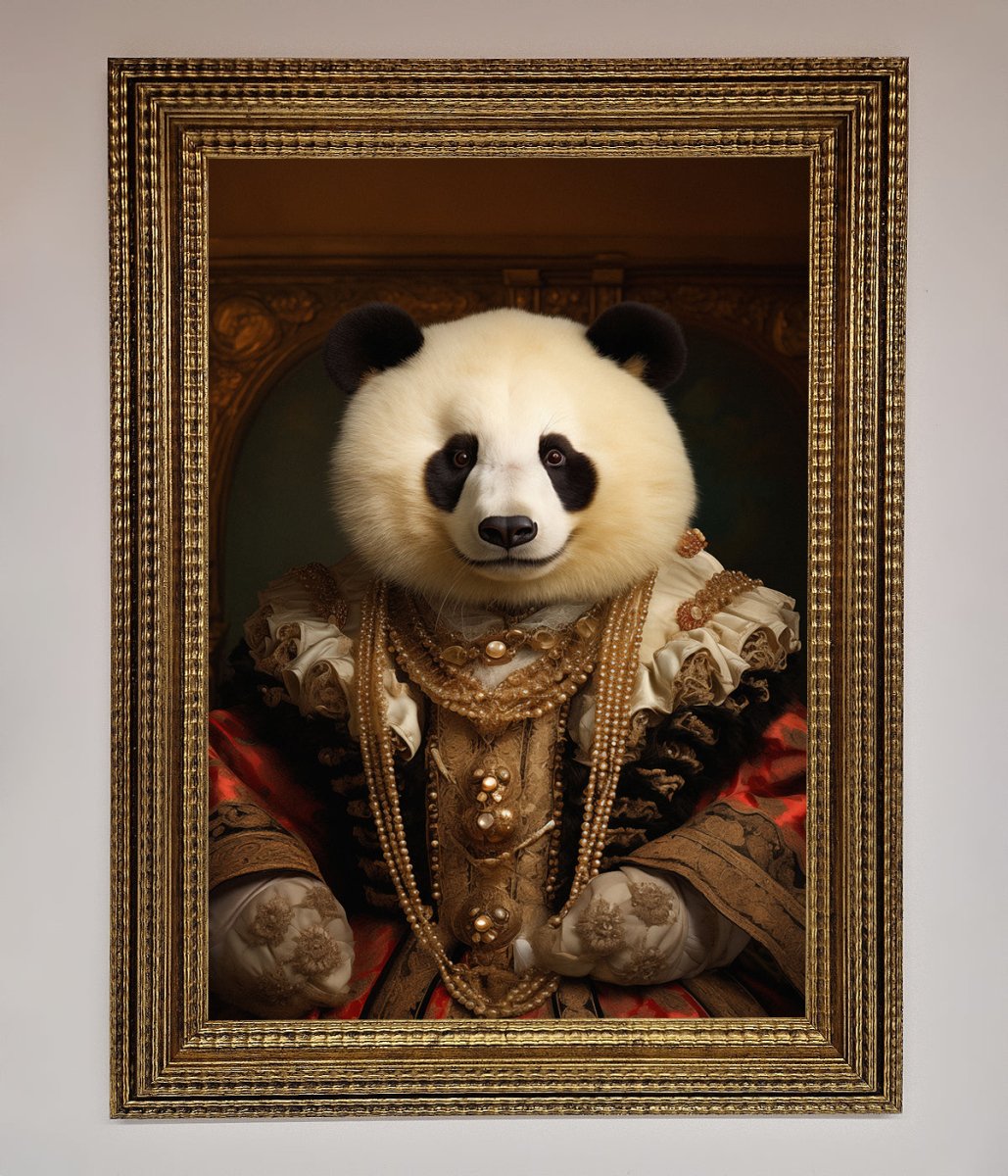Renaissance Panda Framed Art Print