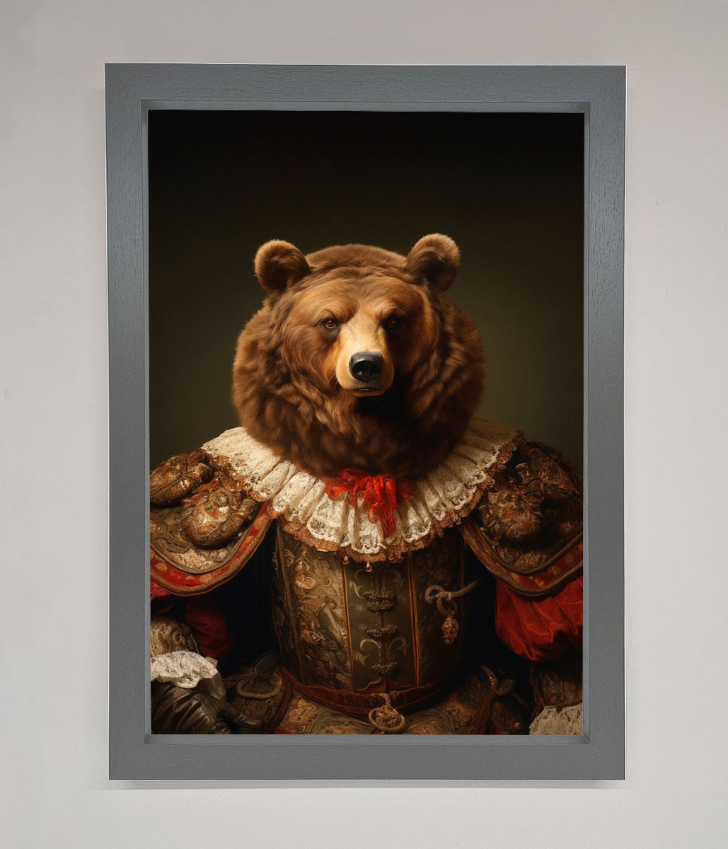 Rennaissance Bear Framed Poster
