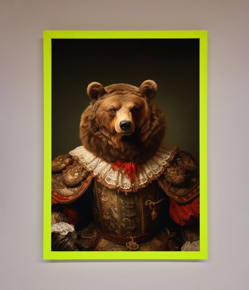 Rennaissance Bear Framed Poster