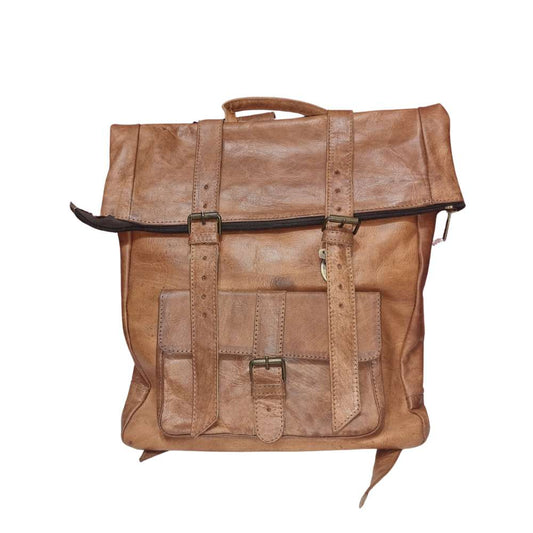Sfarin Handmade Cowhide Leather Laptop Backpack