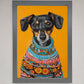 Sausage Dog in a Sweater Framed Print