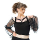 Poizen Industries Shadowfang Harness-Style Top in Black