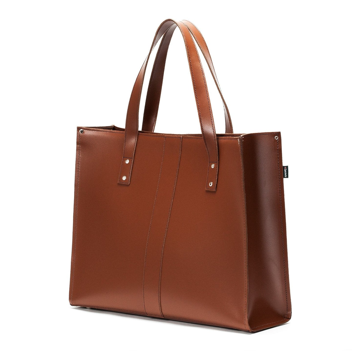 Handmade Leather Shopper in Chestnut