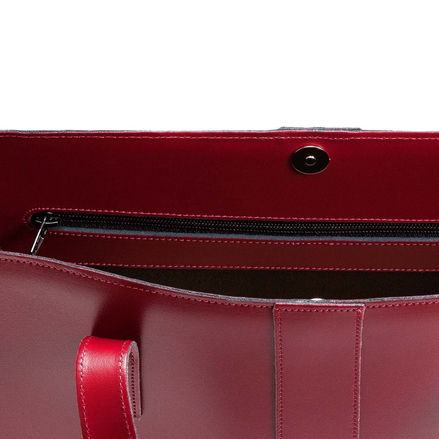 Handmade Leather Shopper in Oxblood