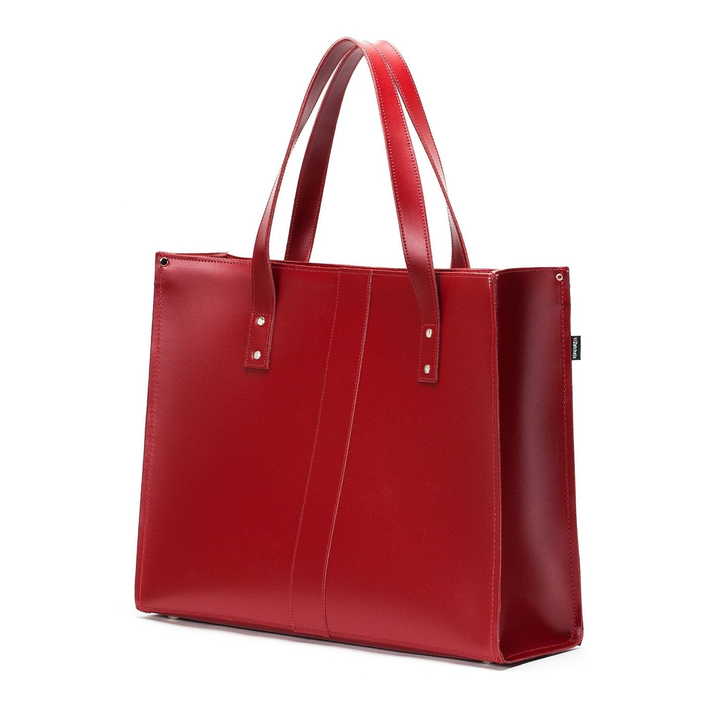 Handmade Leather Shopper in Red