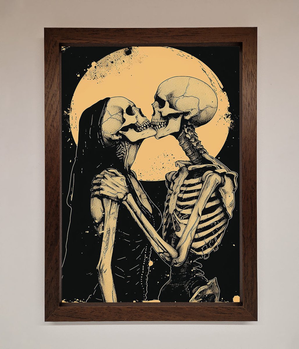 Skeleton Embrace Framed Poster