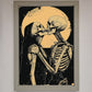 Skeleton Embrace Framed Poster