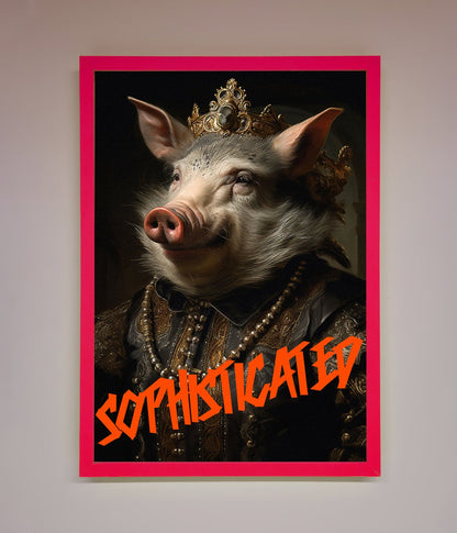 Sophisticated Pig Framed Wall Art