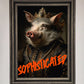 Sophisticated Pig Framed Wall Art