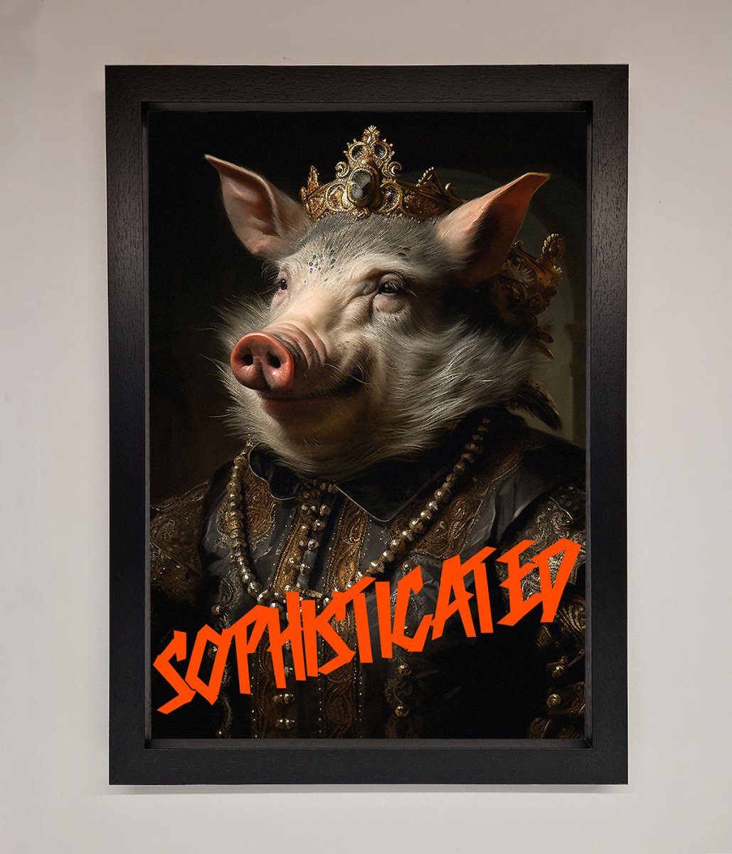Sophisticated Pig Framed Wall Art