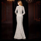 Vireous Sparkling Sequin Long Evening Dress