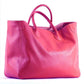 Vireous Genuine Cowhide Leather Oversize Tote Bag