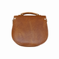 Handmade Tannery Leather Saddle Bag in Tan