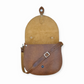 Handmade Tannery Leather Saddle Bag in Tan