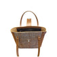 Tannery Tweed & Leather Mini Twist Lock Shopper Bag in Tan