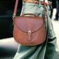 Handmade Tannery Leather Saddle Bag in Tan