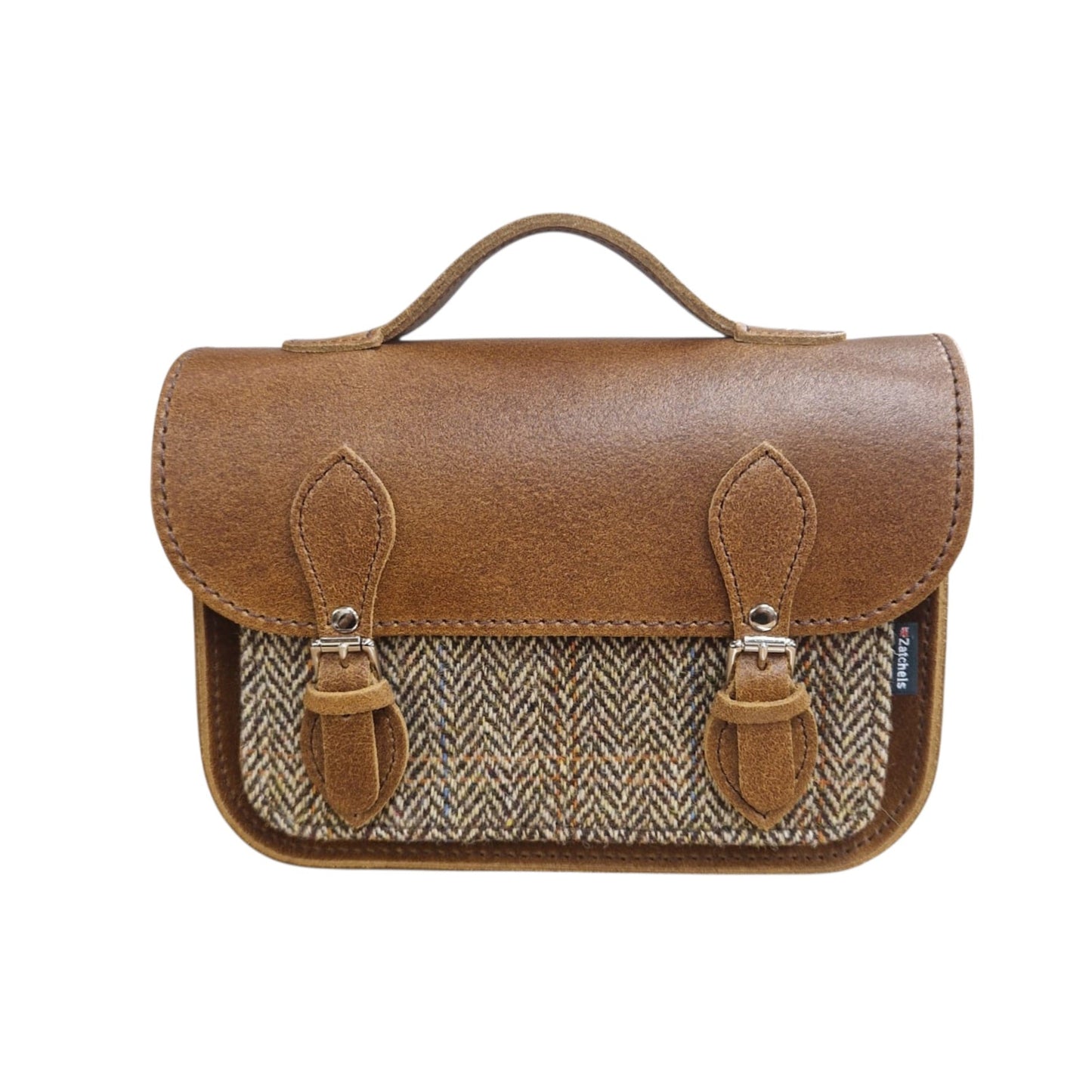 Midi Tannery & Tweed Satchel in Tan