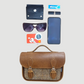 Midi Tannery & Tweed Satchel in Tan