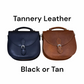 Handmade Tannery Leather Saddle Bag in Black