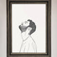 The Man in the Morning, Line Art Framed Print