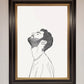 The Man in the Morning, Line Art Framed Print