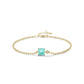 925 Sterling Silver Imitation Paraiba Tourmaline Gemstone Bracelet