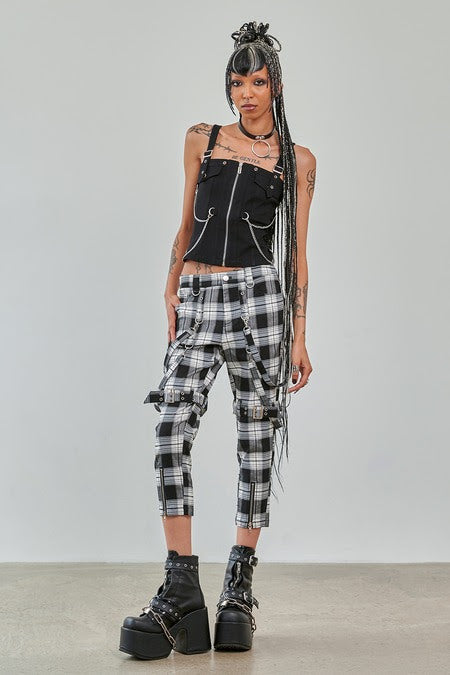Banned Apparel Street Anarchy Chain Detail Zip-Front Top