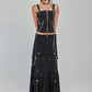 Banned Apparel Gothic Cargo Skirt Black Zip-Off Punk-Style