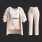 Women's Three-Piece or Four-Piece Casual Knit Set