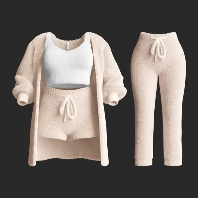 Women's Three-Piece or Four-Piece Casual Knit Set