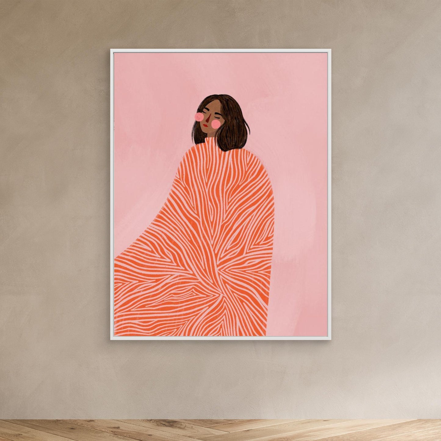 The Woman With the Swirls by Bea Müller, Canvas Art Print