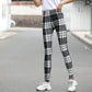 Large Stretch Printed Check Women's Leggings, Multi Designs