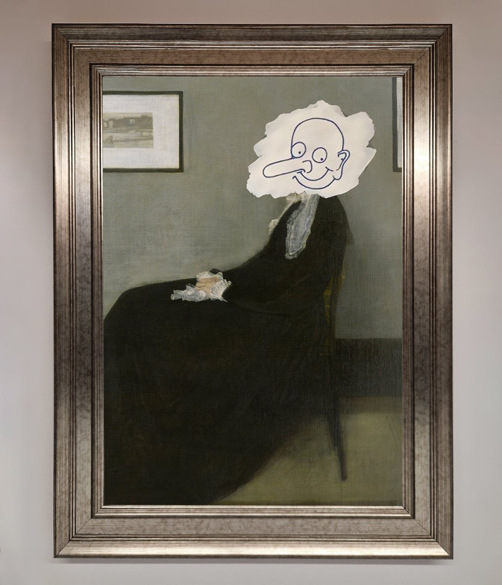 Whistler's Mother 'Mr Bean Remix' Framed Wall Art