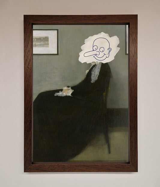 Whistler's Mother 'Mr Bean Remix' Framed Wall Art