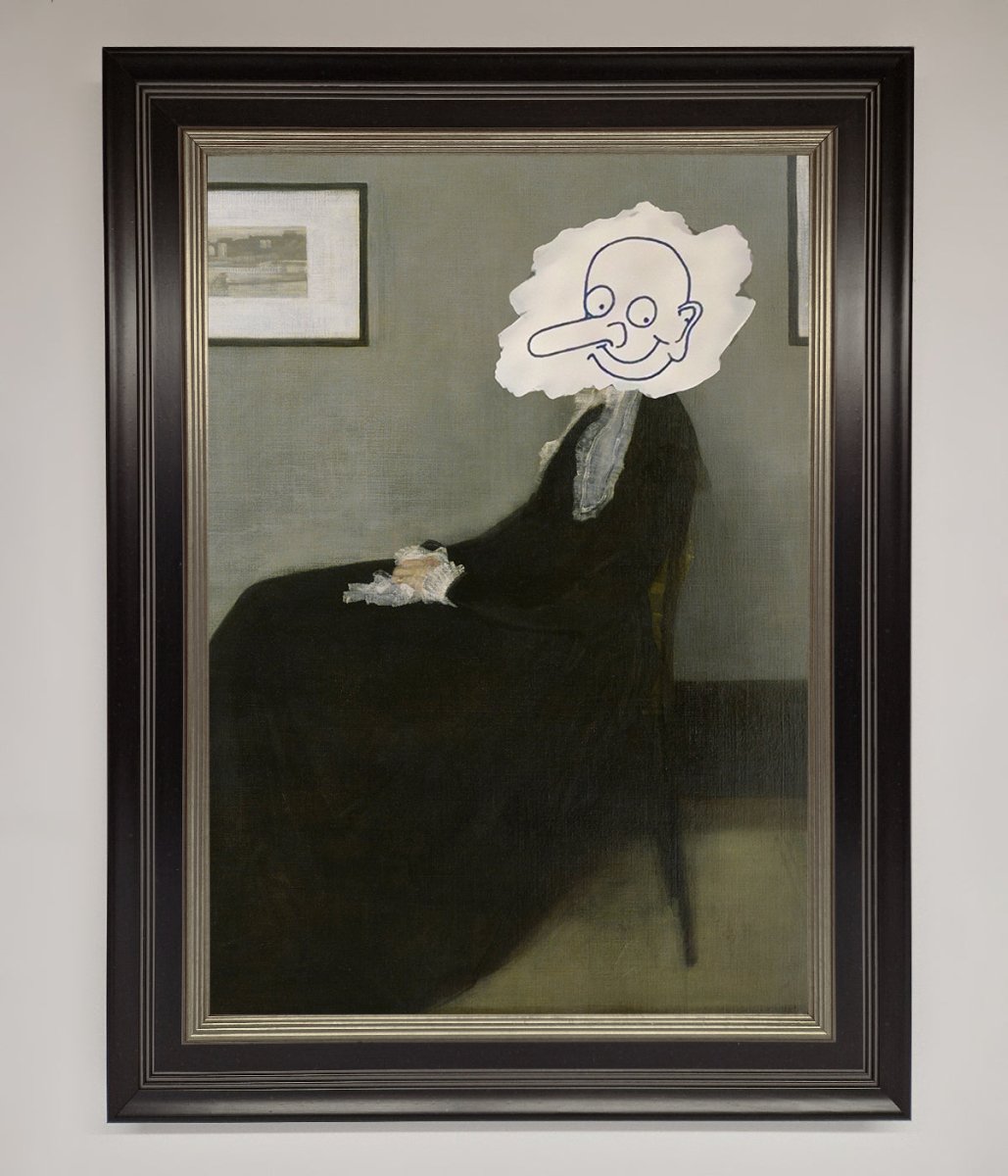 Whistler's Mother 'Mr Bean Remix' Framed Wall Art