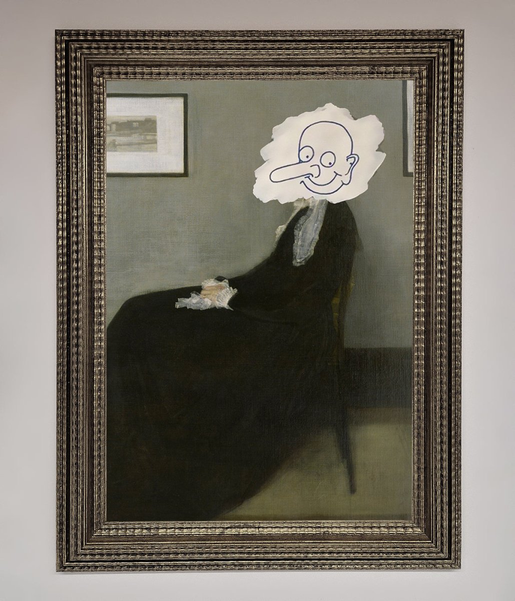 Whistler's Mother 'Mr Bean Remix' Framed Wall Art