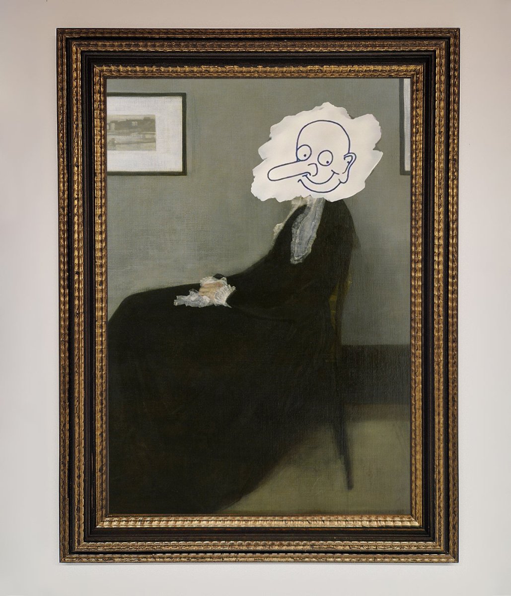 Whistler's Mother 'Mr Bean Remix' Framed Wall Art