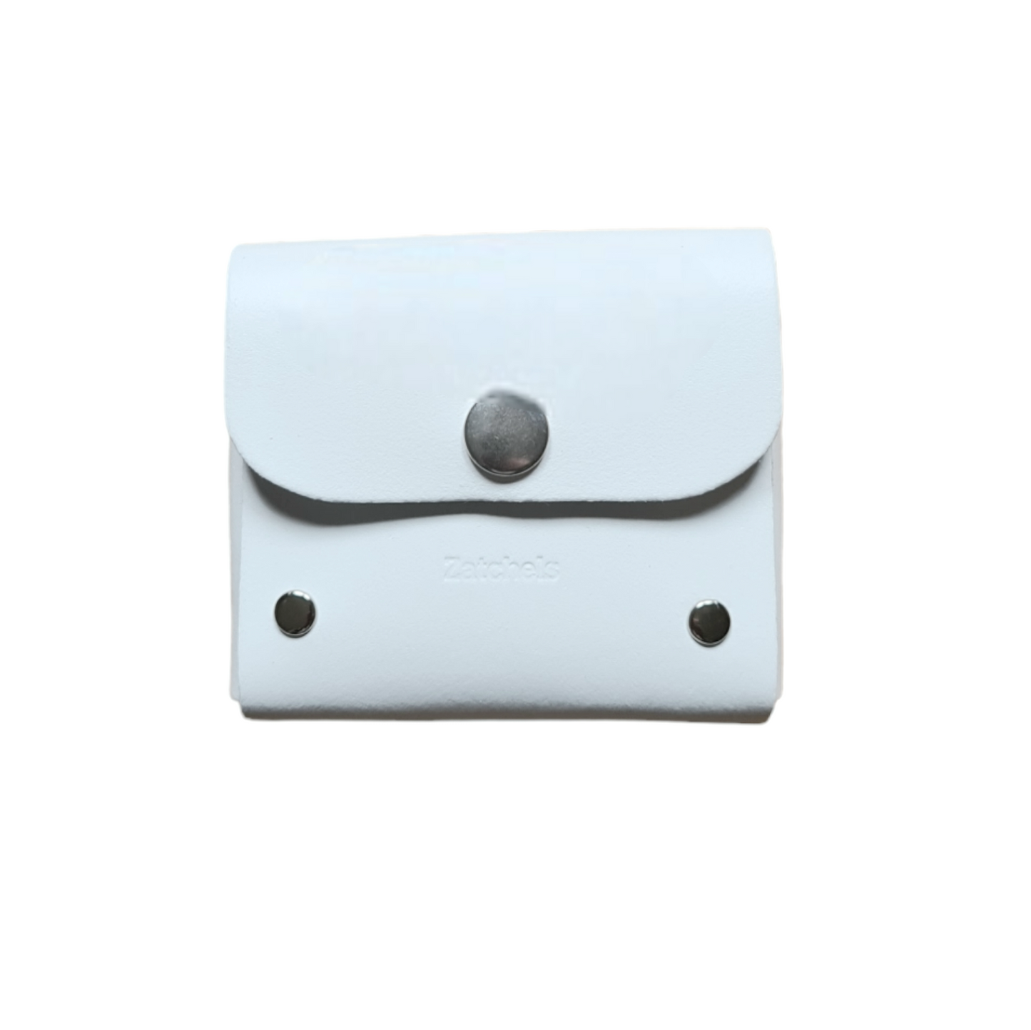 Handmade Leather Simple Coin Purse in White