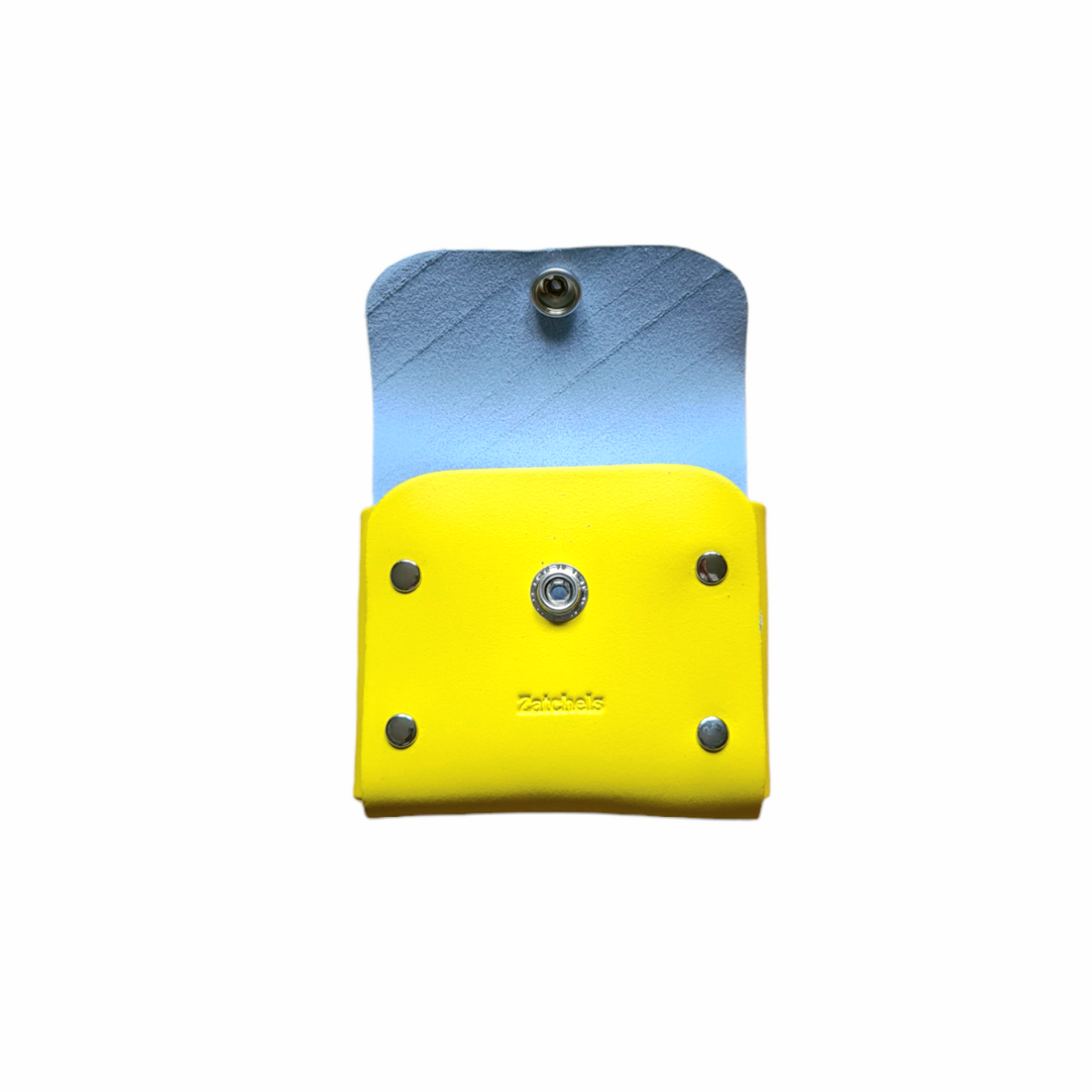 Handmade Leather Simple Coin Purse in Daffodil Yellow