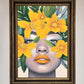 Yellow Flowers Head Framed Poster