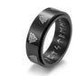 Rotatable Triangle Pattern Stainless Steel Ring