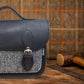 Midi Tannery & Tweed Satchel in Black