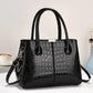 Women's Classic Crocodile Tote and Shoulder Bag, Multicolours