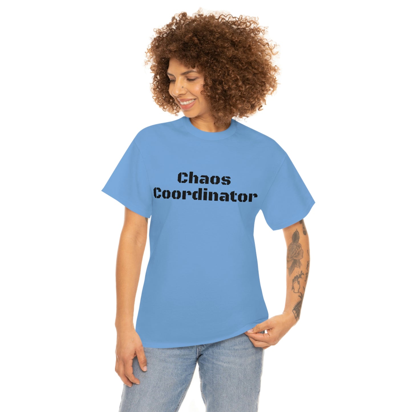 Coordinateur du chaos T-shirt en coton lourd Tailles unisexe Cadeau drôle Femme Homme