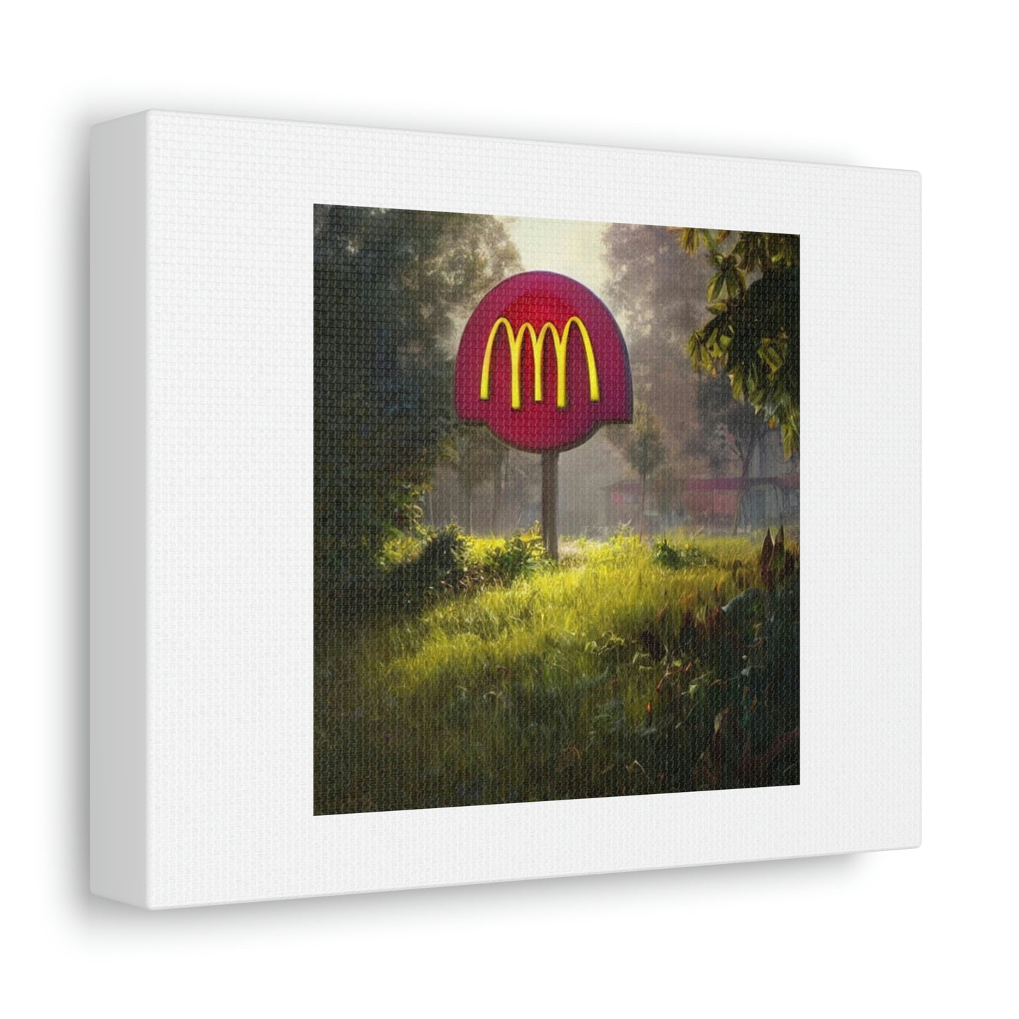 McDonald's Burger Digital Art « Conçu par AI » sur toile satinée, étirée